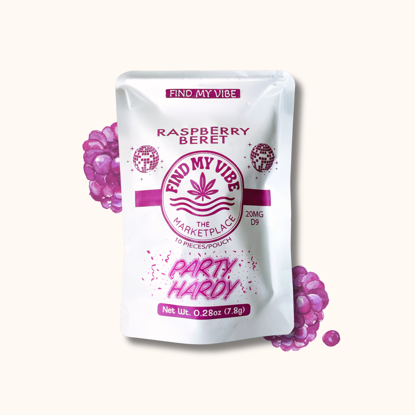 Raspberry Beret Delta-9 Gummies – Party Hardy