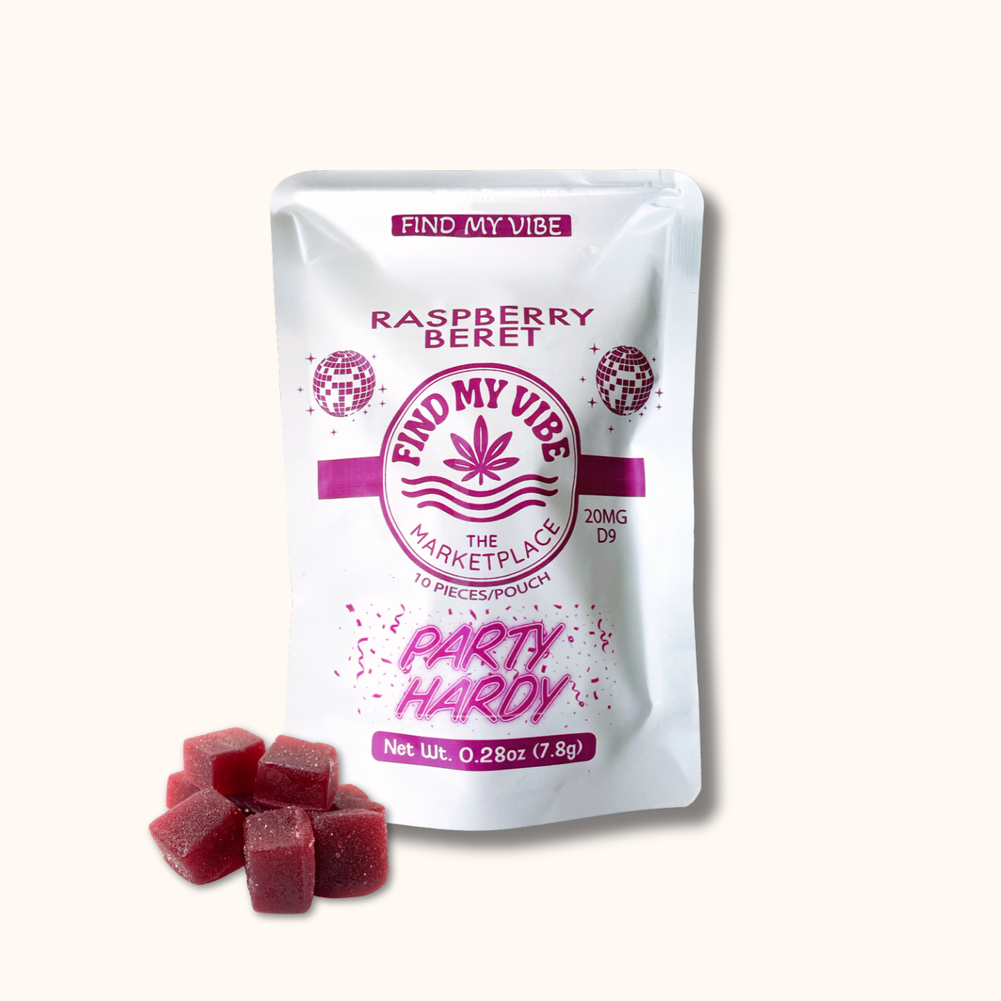 Raspberry Beret Delta-9 Gummies – Party Hardy